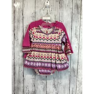 Toddler Girl Size 0-3 Months Dress NWT Thermal Dress, Colorful Casual 2 Pieces
